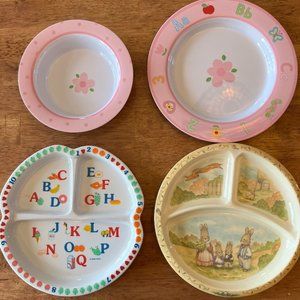 Assorted baby plates